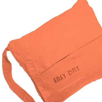 Preview: Mikrofaser-Bademantel orange L - extrem leicht, saugfähig & schnelltrocknend - mit Kapuze & Tasche - ideal für Sport, Reise, Sauna, Schwimmbad - 500g