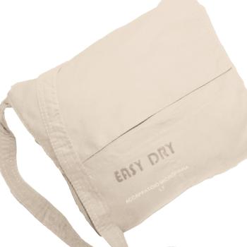 Preview: Mikrofaser-Bademantel XXL cremefarben - ultraleicht & saugfähig für Sport, Reise, Sauna - schnell trocknend - 80% Polyester, 20% Polyamid