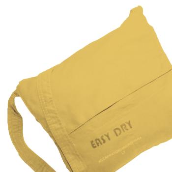 Preview: Mikrofaser-Bademantel Damen Gelb Grösse S - Ultraleicht & schnelltrocknend mit Kapuze - Ideal für Sport, Reise, Sauna - 80% Polyester, 20% Polyamid