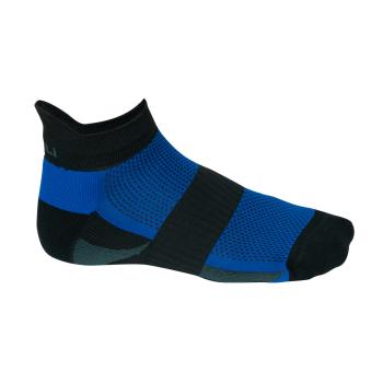 Laufsocken Unisex 36-40 blau/schwarz - Gepolsterte Funktionszonen & Fusspolster gegen Blasen - Ergonomische Passform - Atmungsaktiv - Für Sport & Alltag