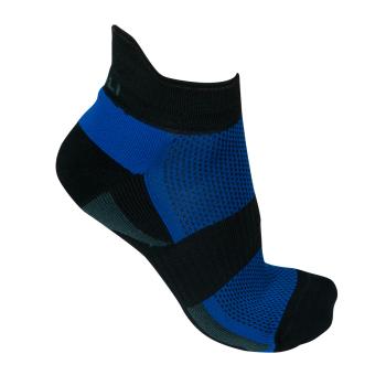 Preview: Laufsocken Unisex 36-40 blau/schwarz - Gepolsterte Funktionszonen & Fusspolster gegen Blasen - Ergonomische Passform - Atmungsaktiv - Für Sport & Alltag