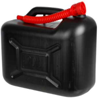 Preview: Benzinkanister 20 l, Kraftstoffkanister aus Kunststoff, mit Giessrohr