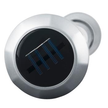 Preview: Solar-Gartenlampe mit Thermometer - LED Wegeleuchte für Aussen - Dämmerungssensor, 600 mAh Akku, Ø 9x57 cm - Garten, Camping, Balkon