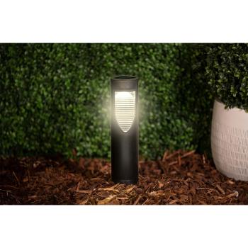 Preview: Solar-LED-Wegeleuchte mit Erdspiess - Gartenleuchte für Balkon, Terrasse & Camping - 8x31 cm, schwarz, 8h Leuchtdauer, NiMH-Akku