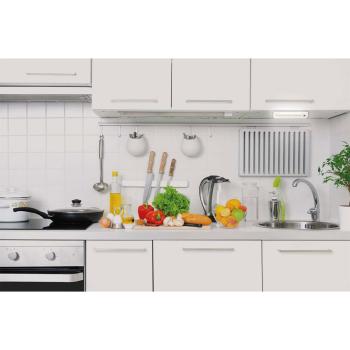 Preview: Schrankleuchte mit 8 LEDs - dimmbares Kleiderschrank-Licht & Fernbedienung - 180° drehbar, einfache Montage, 23x5x2.1 cm - ideal für Küche, Arbeitszimmer