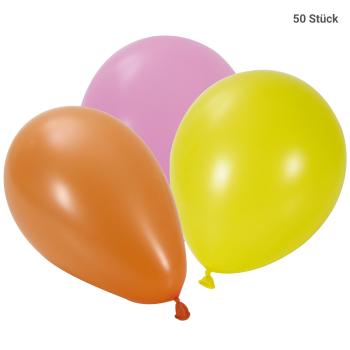 Preview: 50er-Set Luftballons bunt – Ideal für Feiern, Geburtstage, Hochzeiten & Events – Hochwertige Latex-Ballons – Einfach aufzublasen, langlebig