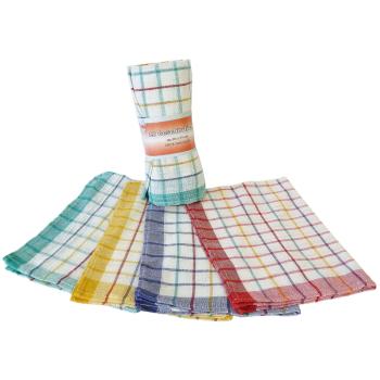 Preview: 10er-Set Geschirrtücher - 70% Baumwolle, 50x70 cm - Starke Saugkraft, vielseitig, 60°C waschbar - Für Küche, Geschirr, Fenster