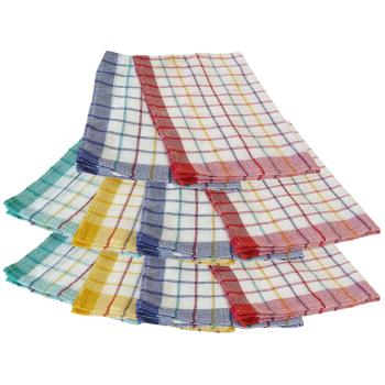 10er-Set Geschirrtücher - 70% Baumwolle, 50x70 cm - Starke Saugkraft, vielseitig, 60°C waschbar - Für Küche, Geschirr, Fenster