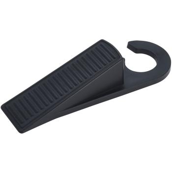 Preview: 2er Set Türkeile aus Kunststoff schwarz - Türstopper mit Haken - Rutschhemmend, stabil - für sicheren Halt - schützt vor Zufallen - 12.5x4x2.5 cm