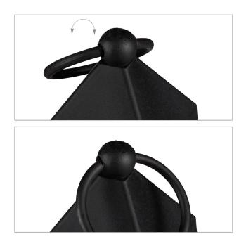 Preview: Laterne mit LED Deko Kerze, Windlicht, 2er-Set, 23 cm