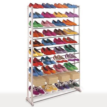 Robustes Schuhregal für 40 Paar Schuhe - Platzsparend & Übersichtlich für Eingang/Garderobe - 72x25x140cm - Kunststoff/Metall