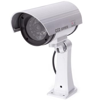 Preview: Überwachungskamera-Attrappe 4er Set - Täuschend echt mit LED-Signal - Effektiver Einbruchschutz für Innen- & Aussenbereich - Batteriebetriebene Dummy-Kamera