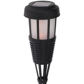 Preview: Solargartenfackel mit Erdspiess – Warmes Flammeneffekt-Licht für Garten, Balkon & Wege – 51 cm hoch, wetterbeständig, inkl. Solarmodul & NI-MH Batterie