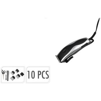 Preview: Haar- und Bartschneider 10-tlg. Set - Für modische Kurzhaarfrisuren & gepflegte Bärte - 4 Aufsätze (3, 6, 9, 12mm), leisem Motor, Kamm & Öl