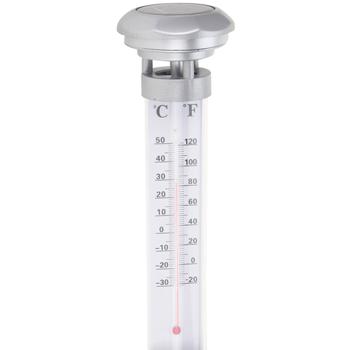 Wetterfestes Solar-Gartenthermometer mit LED-Licht: Inkl. Erdspiess, 9x59cm – für genaue Temperaturanzeige und dekorative Gartenbeleuchtung