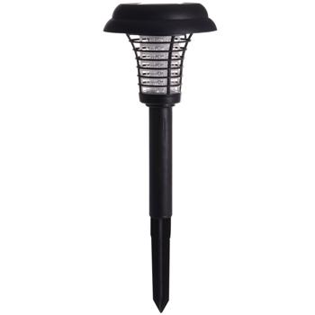 2in1 LED-Solarlampe mit Insektenkiller: Mit Erdspiess für Aussenbereiche, wetterfest, energiesparend & praktisch, für mückenfreie Sommerabende