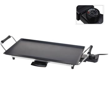Preview: Teppanyaki Tischgrill, starke 2000W, für geselliges Grillen – 47 x 26,5 cm, Antihaft, Cool-Touch, Elektrischer Tischgrill für jede Gelegenheit