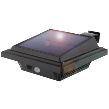 Preview: Solar Wandleuchte mit PIR-Bewegungsmelder, 158 lm, IP65, automatische Beleuchtung für den Aussenbereich, wetterfest & kabellos