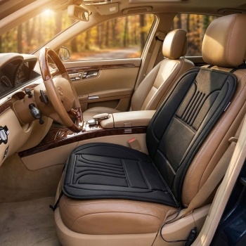 Beheizbares Autositzkissen - Ganzjähriger Komfort & Wärme für Ihr Auto - 2 Heizstufen (35W/45W), 98x49 cm, 12V Zigarettenanzünder-Anschluss