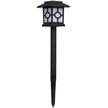 Preview: Solarlampen 3er-Set - Dämmerungssensor Gartenleuchten mit Erdspiess - Autom. Beleuchtung für Terrasse & Garten - Wetterfest, 8.5x8.5x37 cm