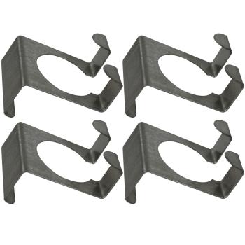 4er-Set Doppel Türhaken aus Edelstahl zum Einhängen, Türgarderobe