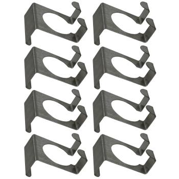 8er-Set Doppel Türhaken aus Edelstahl zum Einhängen, Türgarderobe