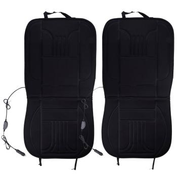 Preview: Beheizbares Autositzkissen - Sitzheizung für Komfort & Wärme im PKW - 2 Heizstufen (35W/45W), 98x49 cm, 12V Zigarettenanzünder-Anschluss