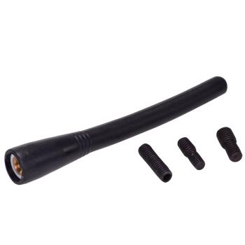 Kurzstab-Autoradio-Antenne - Optimaler Radioempfang, langlebig, widerstandsfähig - M5-M6-M7 Gewinde-Adapter, 10,5 cm, Schwarz - Ersatzantenne