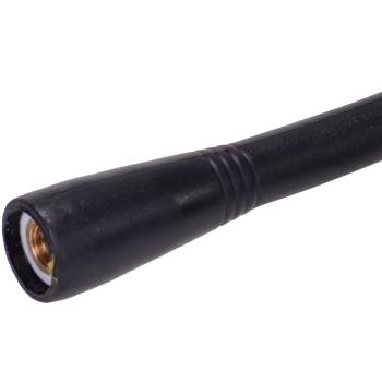 Preview: Kurzstab-Autoradio-Antenne - Optimaler Radioempfang, langlebig, widerstandsfähig - M5-M6-M7 Gewinde-Adapter, 10,5 cm, Schwarz - Ersatzantenne