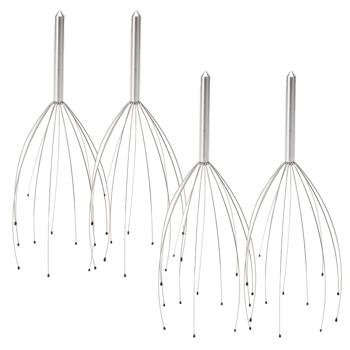 4er-Set Kopfmassagegerät mit Wohlfühl-Noppen, Kopfmassage-Spinne für tiefe Entspannung, Wellness und Stressabbau, sofortige Wirkung