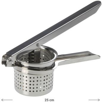 Preview: Kartoffelpresse Edelstahl - Müheloses Püree Gnocchi Babynahrung - Rostfrei Spülmaschinenfest - 25x8cm 290g Allzweckpresse Küchenhelfer