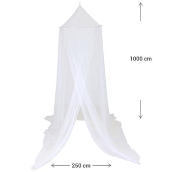 Preview: Moskitonetz für Doppelbetten - 2er-Set Mückenschutz mit 144 Mesh - 10x2,5m Polyestergewebe, Metallstange - optimaler Schlafschutz