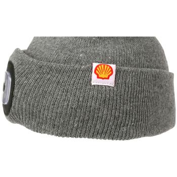 Preview: Graue LED Beanie Mütze mit hellem Licht - Hält warm & sorgt für Sichtbarkeit - Ideal für Joggen, Wandern, Gassi gehen & Outdoor Aktivitäten