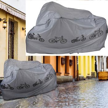 2er-Set Wasserdichte Schutzhülle (180x100cm) für Velo & Motorrad – Robuste PVC Abdeckhaube, grau mit Aufdruck – Optimaler Schutz bei jedem Wetter