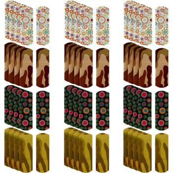 Kinderpflasterset 60-tlg - Bunte Farben & Muster, steril verpackt für Kinder - 5,6 x 1,9 cm Wundpflaster aus Polyethylen - Hygienisch