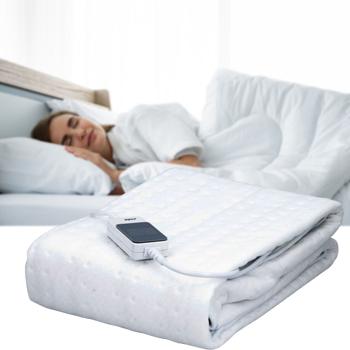 Kuschelige Heizdecke, 80 x 150 cm – Wärmeunterdecke mit 3 Heizstufen, 60 W, weiches Material, mit Fernbedienung für extra Komfort und wohlige Wärme