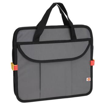 Preview: 2er-Set Auto Kofferraumtasche mit isoliertem Kühlfach, 3 Fächer (grau-schwarz) - Faltbar, robust - ideal für Einkauf, Picknick, Transport