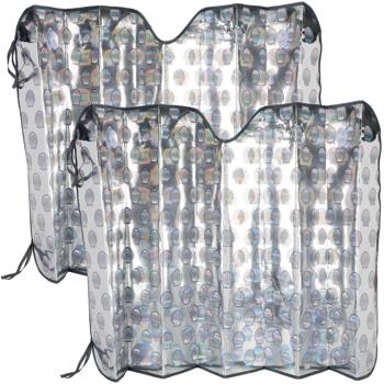 Preview: 2er-Set SHELL Windschutzscheibenabdeckung - Ganzjahresschutz vor Eis, Frost, Schnee & UV-Strahlung - 150x70cm, magnetisch, reissfest, universell für PKW