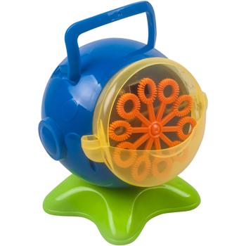 Preview: Farbenfrohe Seifenblasenmaschine inkl. Seifenblasenflüssigkeit – Riesenspass für Kindergeburtstage, Partys & Events