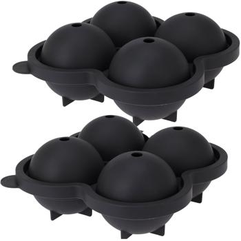 2er-Set Flexible Eiswürfelformen für Eiskugeln Ø 6 cm - Ideal für gekühlte Drinks, Cocktails & Sommerpartys - Spülmaschinenfest & geruchsneutral