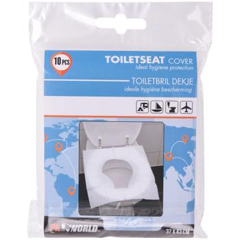 Einweg Toilettensitzauflagen 10er Pack - Hygienischer Toilettensitzbezug zum Schutz vor Keimen für Reisen, Krankenhaus & unterwegs - Papier, weiss