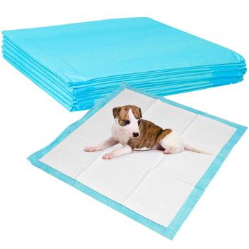 Trainingspads für Hunde (200 Stück): 5-lagige, extra saugfähige Welpenunterlagen, auslaufsicher, 60x60 cm - saugstark u. hygienisch