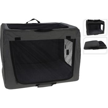 Preview: Robuste Faltbare Transportbox für Tiere bis 20kg - schwarz, platzsparend & stabil – sichere Transportlösung für Hunde, Katzen, Kaninchen & mehr