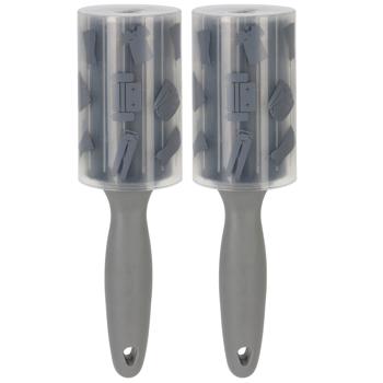 Fusselroller 2er-Set - Abwaschbar & Wiederverwendbar für Textilien, Möbel, Betten, Kleidung - Entfernt Fusseln, Tierhaare, Staub - langlebig, hygienisch