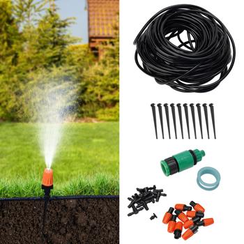 23-tlg. Pflanzen-Bewässerungssystem: 20m anpassbarer Schlauch + 10 Düsen für zeitsparende, effiziente Bewässerung. Maximale Leistung für Ihren Garten