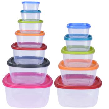 12er-Set Vorratsdosen - Frischhalteboxen für Küche & Camping - Stapelbar, bruchsicher, geruchsneutral - Transparente Kunststoffboxen mit Deckel