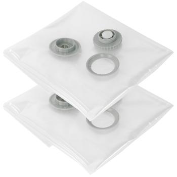 Vakuumbeutel 2er-Set transparent für Kleidung & Bettwäsche - Platzsparend, wiederverwendbar - Kompatibel mit Staubsauger - 1300x740mm & 860x500mm