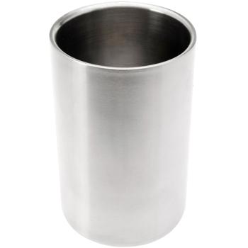 Preview: 2er-Set Edelstahl Weinkühler Ø 12cm – Elegantes & zeitloses Design, doppelwandig für kühlen Wein, stilvoller Flaschenkühler