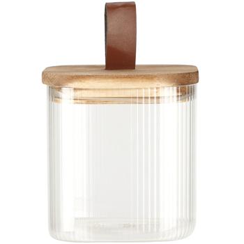 Elegantes 750ml Vorratsglas, Borosilikat-Glas, mit Akazienholzdeckel, luftdicht & stilvoll, hochwertige Aufbewahrung