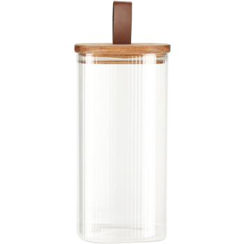 Vorratsglas 1500ml mit Akazienholzdeckel – Luftdichte Glasdose für Cerealien, Nüsse & Rosinen – Borosilikatglas - Geruchs-/Geschmacksneutral
